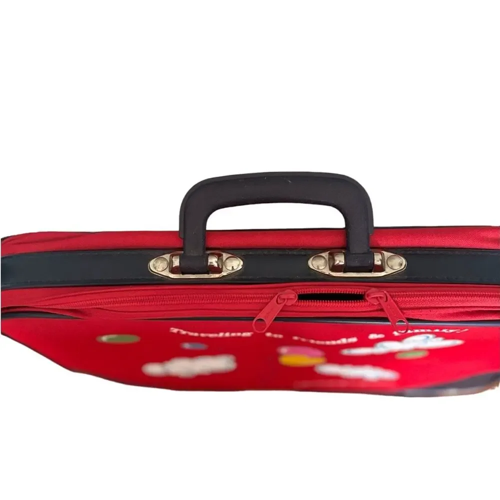 Vintage Peters Bag Corp 1986 Kids Red Balloon Suitcase